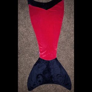 Pink and navy blue mermaid tale